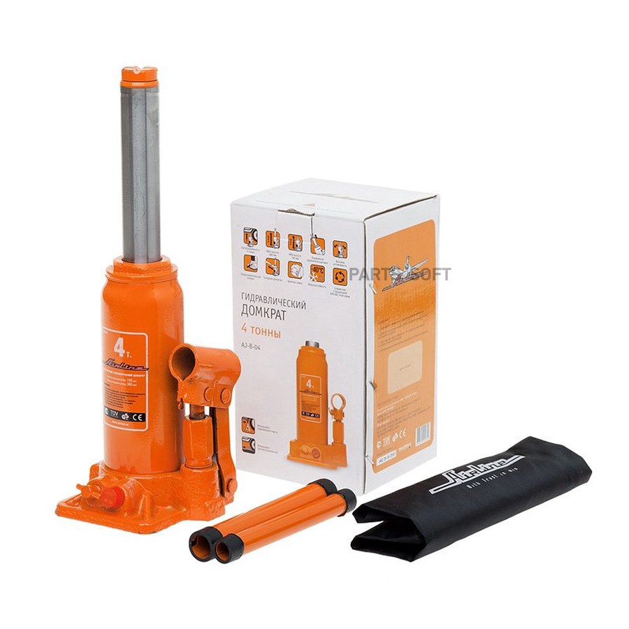 Домкрат бутылочный 4 т AIRLINE 195 - 380 мм в сумке - AIRLINE None None